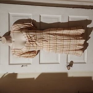 BP Puff Sleeve Plaid Dress Large